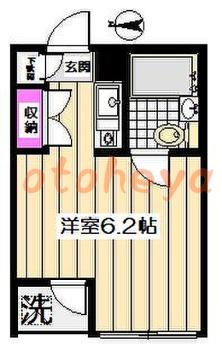 楽器ピアノ可相談 の 賃貸物件 1R 4.9万円の図面１