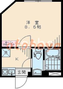防音賃貸物件・楽器ピアノ可相談 の 賃貸物件 1K 9万円の図面１