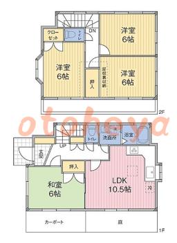 楽器ピアノ可相談 の 賃貸物件 4LDK 17万円の図面１