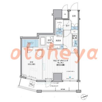 楽器ピアノ可相談 の 賃貸物件 1LDK 17.2万円の図面１