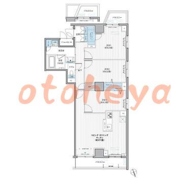 楽器ピアノ可相談 の 賃貸物件 3LDK 38万円の図面１