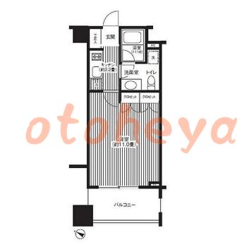 楽器ピアノ可相談 の 賃貸物件 1K 13.5万円の図面１
