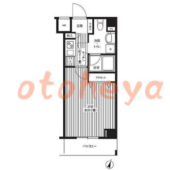 楽器ピアノ可相談 の 賃貸物件 1K 11.3万円の図面１