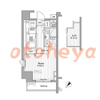 楽器ピアノ可相談 の 賃貸物件 1K 14.4万円の図面１