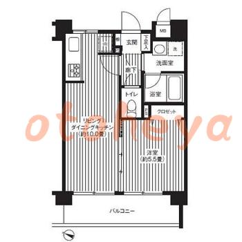 楽器ピアノ可相談 の 賃貸物件 1LDK 11.5万円の図面１