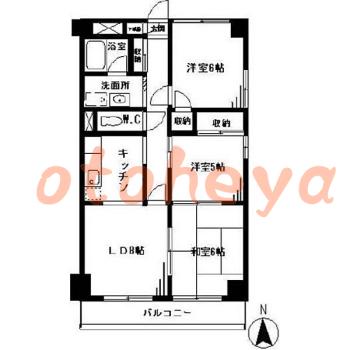 楽器ピアノ可相談 の 賃貸物件 3LDK 11.5万円の図面１