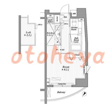 楽器ピアノ可相談 の 賃貸物件 1K 15万円の図面１