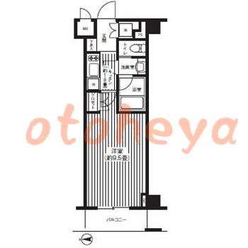 楽器ピアノ可相談 の 賃貸物件 1K 12.4万円の図面１