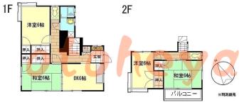 楽器ピアノ可相談 の 賃貸物件 4DK 10.5万円の図面１