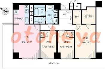 楽器ピアノ可相談 の 賃貸物件 3SLDK 35万円の図面１