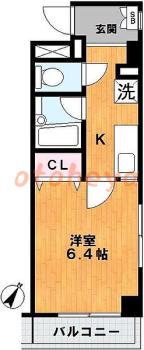 楽器ピアノ可相談 の 賃貸物件 1K 7.5万円の図面１