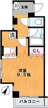 楽器ピアノ可相談 の 賃貸物件 1K 8万円の図面１