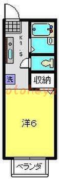 楽器ピアノ可相談 の 賃貸物件 1K 7万円の図面１
