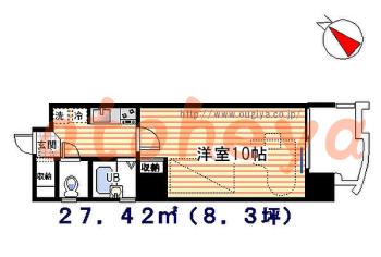 楽器ピアノ可相談 の 賃貸物件 1K 9.8万円の図面１