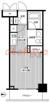 楽器ピアノ可相談 の 賃貸物件 1K 9.5万円の図面１