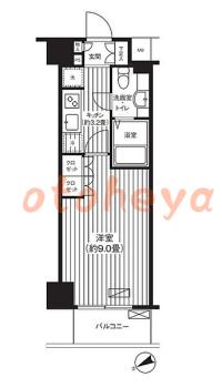 楽器ピアノ可相談 の 賃貸物件 1K 8.6万円の図面１