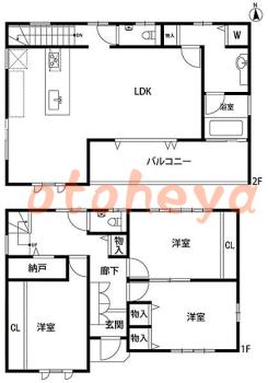 楽器ピアノ可相談 の 賃貸物件 3LDK 30万円の図面１