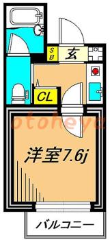 楽器ピアノ可相談 の 賃貸物件 1K 9.75万円の図面１