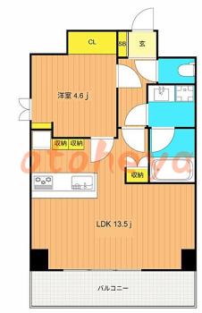 楽器ピアノ可相談 の 賃貸物件 1LDK 18万円の図面１
