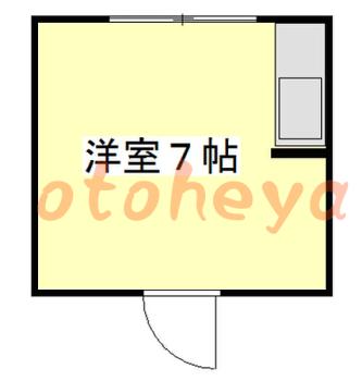 防音賃貸物件・楽器ピアノ可相談 の 賃貸物件 1R 4.3万円の図面１