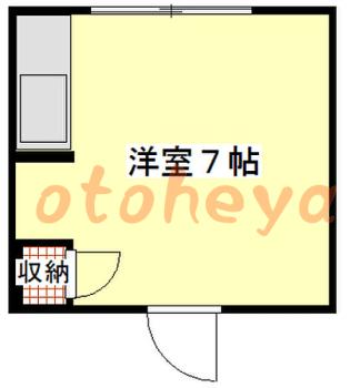 防音賃貸物件・楽器ピアノ可相談 の 賃貸物件 1R 4.3万円の図面１