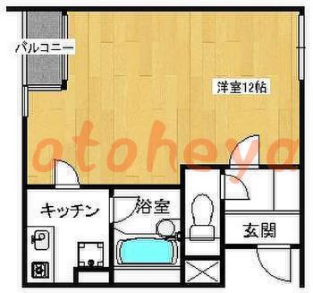 楽器ピアノ可相談 の 賃貸物件 1K 9.3万円の図面１