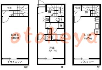 楽器ピアノ可相談 の 賃貸物件 2LDK 24.5万円の図面１