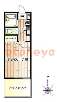楽器ピアノ可相談 の 賃貸物件 1K 7万円の図面１
