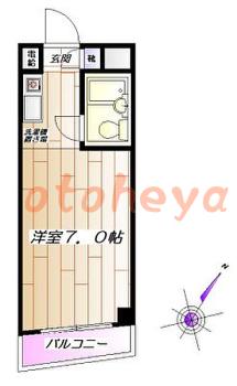 楽器ピアノ可相談 の 賃貸物件 1R 7.9万円の図面１