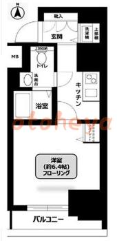 楽器ピアノ可相談 の 賃貸物件 1K 8.9万円の図面１