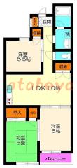 楽器ピアノ可相談 の 賃貸物件 3LDK 13万円の写真２