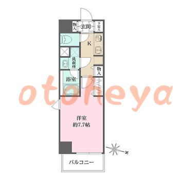 楽器ピアノ可相談 の 賃貸物件 1K 12.3万円の図面１