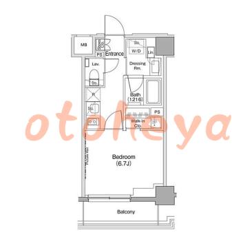 楽器ピアノ可相談 の 賃貸物件 1K 11.7万円の図面１