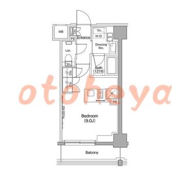 楽器ピアノ可相談 の 賃貸物件 1R 11.4万円の図面１