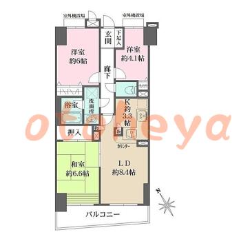 楽器ピアノ可相談 の 賃貸物件 3LDK 18万円の図面１