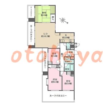 楽器ピアノ可相談 の 賃貸物件 4LDK 29万円の図面１