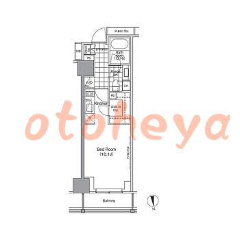 楽器ピアノ可相談 の 賃貸物件 1R 13.8万円の図面１