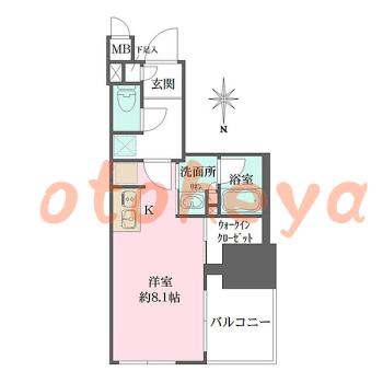 楽器ピアノ可相談 の 賃貸物件 1R 12万円の図面１