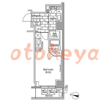 楽器ピアノ可相談 の 賃貸物件 1R 13万円の図面１