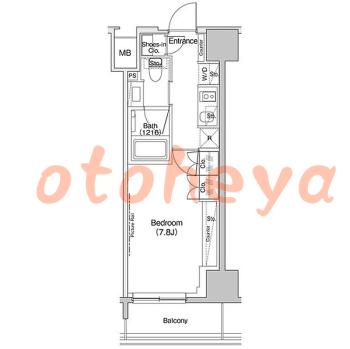 楽器ピアノ可相談 の 賃貸物件 1K 11.4万円の図面１