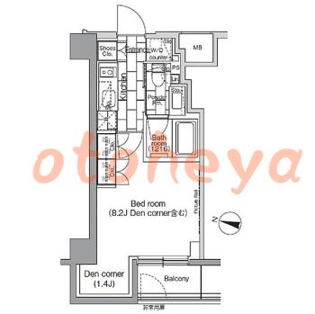 楽器ピアノ可相談 の 賃貸物件 1K 11.5万円の図面１