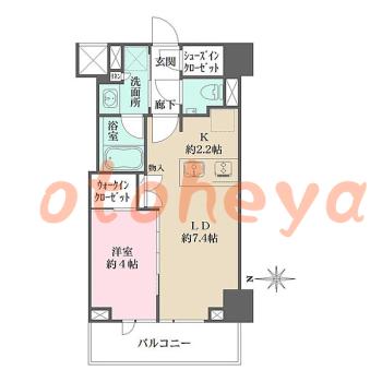 楽器ピアノ可相談 の 賃貸物件 1LDK 15.1万円の図面１