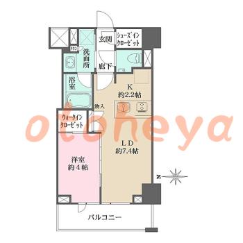 楽器ピアノ可相談 の 賃貸物件 1LDK 15万円の図面１