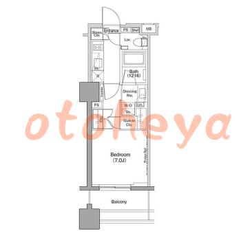 楽器ピアノ可相談 の 賃貸物件 1K 11.6万円の図面１