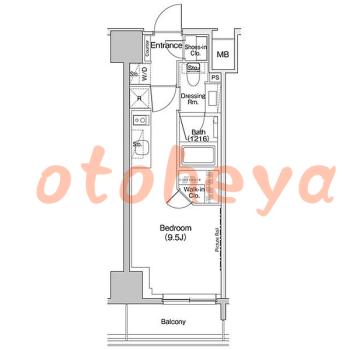 楽器ピアノ可相談 の 賃貸物件 1R 10.9万円の図面１