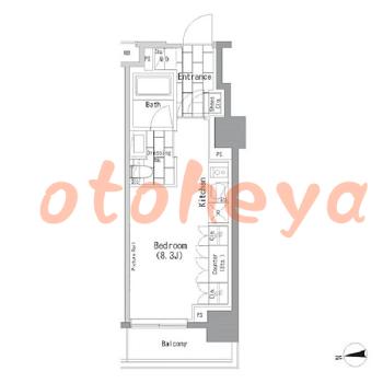 楽器ピアノ可相談 の 賃貸物件 1R 12.7万円の図面１