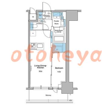 楽器ピアノ可相談 の 賃貸物件 1LDK 16.3万円の図面１