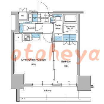 楽器ピアノ可相談 の 賃貸物件 1LDK 18.5万円の図面１