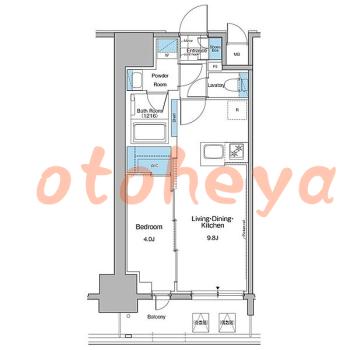 楽器ピアノ可相談 の 賃貸物件 1LDK 19.2万円の図面１