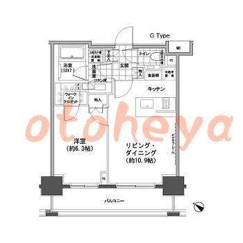 楽器ピアノ可相談 の 賃貸物件 1LDK 20万円の図面１